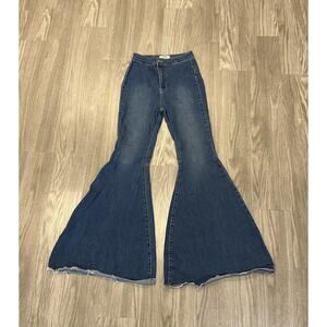 We The Free People Just Float on Flare Bell Bottom Jeans Blue size 28